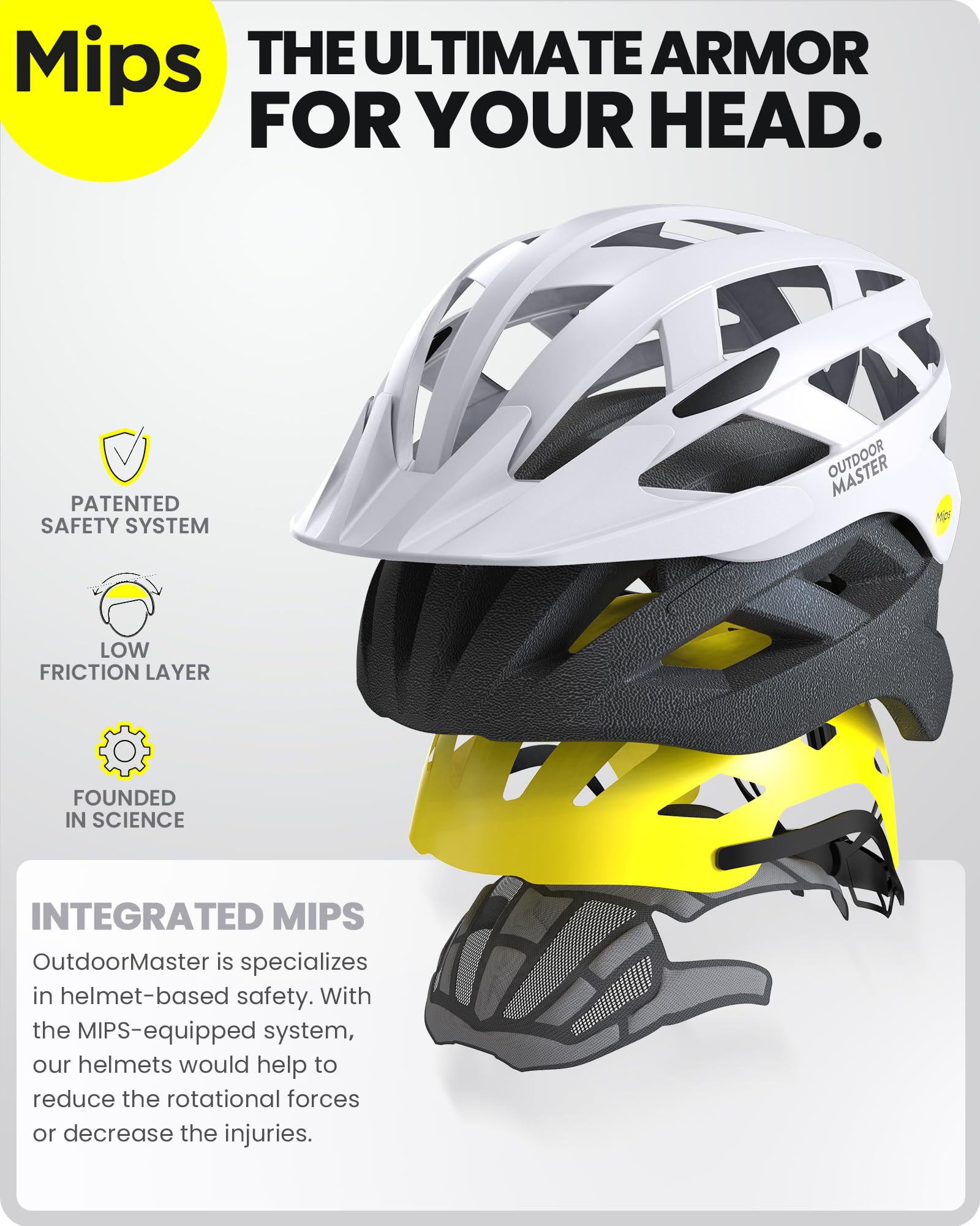 OutdoorMaster MIPS Adult Recreational Cycling Helmet - Chalk Cliff,L