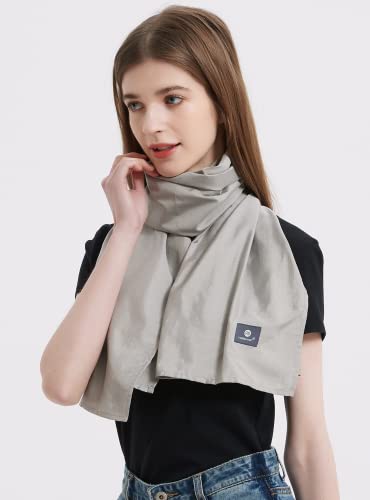 Radia Smart® EMF Protection Scarf, Silver Fiber Fabric, RF Blocker Radiation Protection, 5G, WiFi, Cellular, Bluetooth. High Shielding Efficiency. Multiple Ways To Wear.