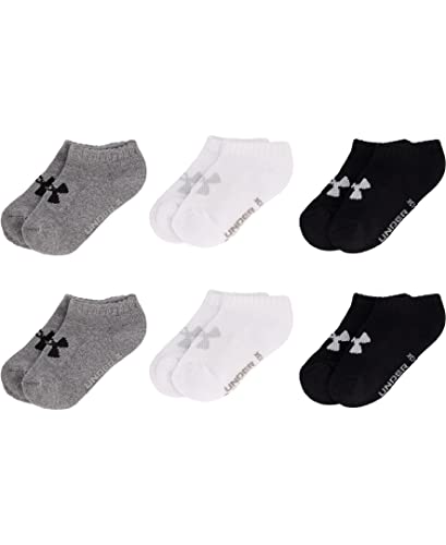 Under Armour Boys Multi Pack Low Cut Sock, Grey Low Cut, 4-6 US