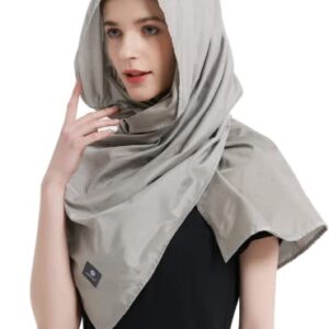 Radia Smart® EMF Protection Scarf, Silver Fiber Fabric, RF Blocker Radiation Protection, 5G, WiFi, Cellular, Bluetooth. High Shielding Efficiency. Multiple Ways To Wear.