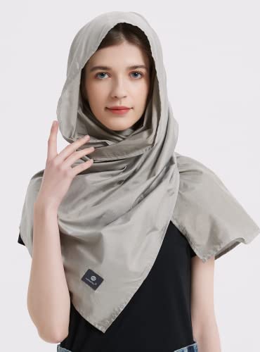 Radia Smart® EMF Protection Scarf, Silver Fiber Fabric, RF Blocker Radiation Protection, 5G, WiFi, Cellular, Bluetooth. High Shielding Efficiency. Multiple Ways To Wear.