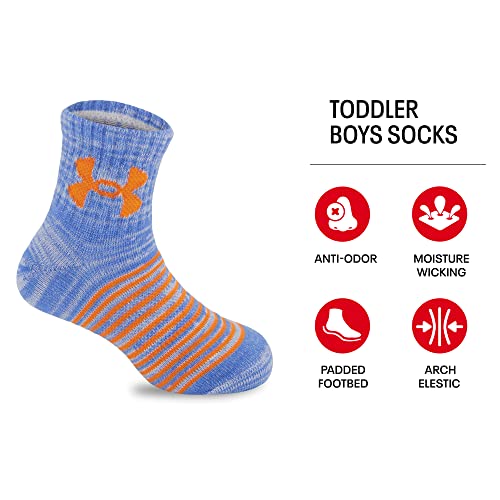 Under Armour boys Multi Pack Quarter Sock, Dark Blue, 2-4T US