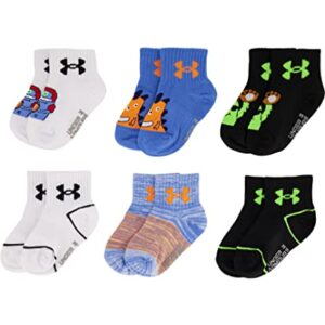 Under Armour boys Multi Pack Quarter Sock, Dark Blue, 2-4T US