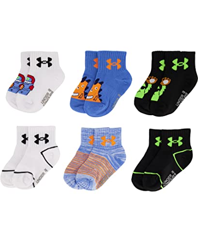 Under Armour boys Multi Pack Quarter Sock, Dark Blue, 2-4T US