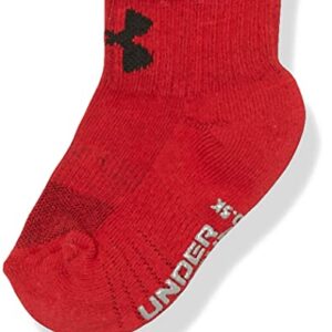 Under Armour boys Multi Pack Quarter Sock, Red, 2-4T US