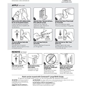 Command 17088Q-ES Jumbo Hook Heavy Duty, Holds 7.5 lbs HARDWARE, 0, Quartz, 4 Count