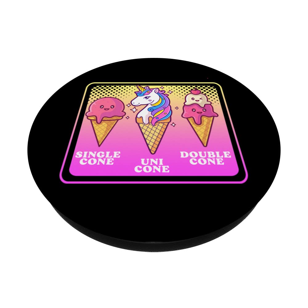 Single Cone Uni Cone Double Cone Unicorn Ice Cream PopSockets Swappable PopGrip