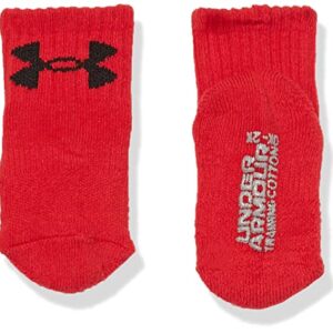 Under Armour boys Multi Pack Quarter Sock, Red, 2-4T US