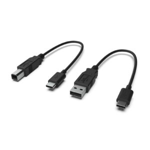 CME WIDI Uhost + USB-B OTG cable pack - Bluetooth USB MIDI Interface + USB host for Class Compliant USB MIDI devices via USB-B (printer) port