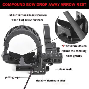 ZSHJGJR Archery Arrow Rest Full Containment Drop Away Arrow Rest Right Hand for Compound Bow Hunting Shooting Archery Accessory