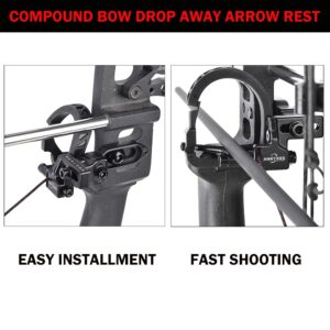 ZSHJGJR Archery Arrow Rest Full Containment Drop Away Arrow Rest Right Hand for Compound Bow Hunting Shooting Archery Accessory