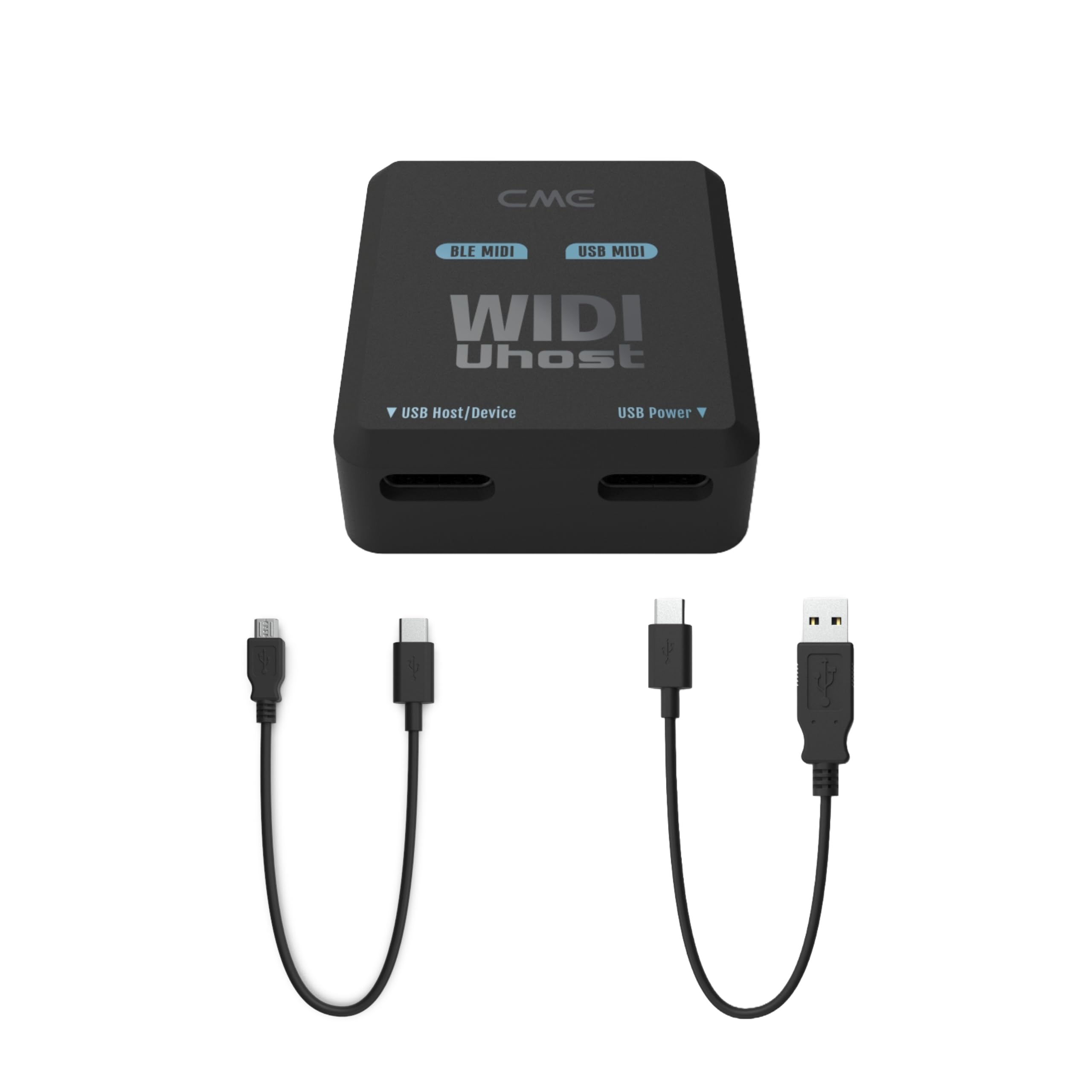 CME WIDI Uhost + USB micro-B OTG cable pack - Bluetooth USB MIDI Interface + USB host for Class Compliant USB MIDI devices via USB micro-B port