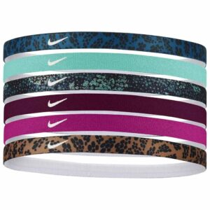 nike unisex adult headbands printed hair bands, marina/washed teal/washed teal, one size