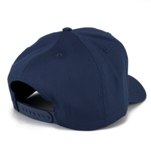 Trendy Apparel Shop Triceratops Dinosaur Patch Structured Baseball Cap - Navy