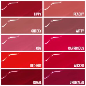 Maybelline New York Super Stay Vinyl Ink Longwear No-Budge Liquid Lipcolor Makeup, Highly Pigmented Color and Instant Shine, Capricious, Raspberry Pink Lipstick, 0.14 fl oz, 1 Count