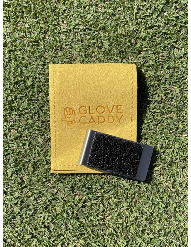 Glove Caddy® Golf Glove Holder - Stainless Steel Hook and Loop Money Clip - Golf Accessory for Men and Women