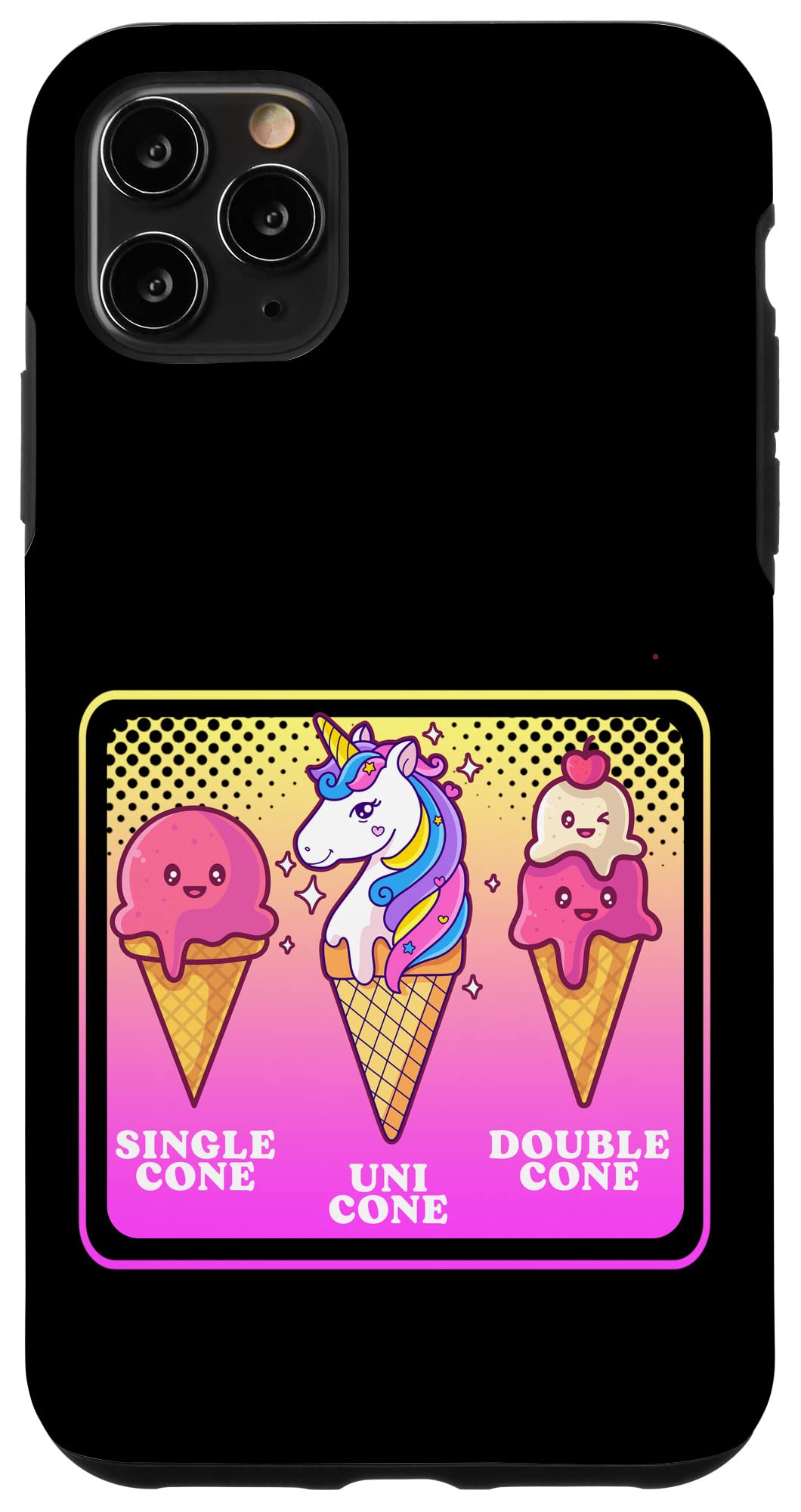 iPhone 11 Pro Max Single Cone Uni Cone Double Cone Unicorn Ice Cream Case