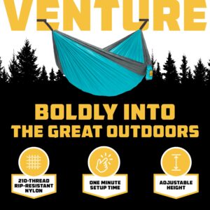 Wise Owl Outfitters Camping Hammock with Rain Fly Tarp and Bug Net - Single Hammock - Waterproof Camping Accessories & Backpacking Gear, Camping Gear Must Haves - Blue