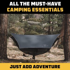 Wise Owl Outfitters Camping Hammock with Rain Fly Tarp and Bug Net - Single Hammock - Waterproof Camping Accessories & Backpacking Gear, Camping Gear Must Haves - Blue