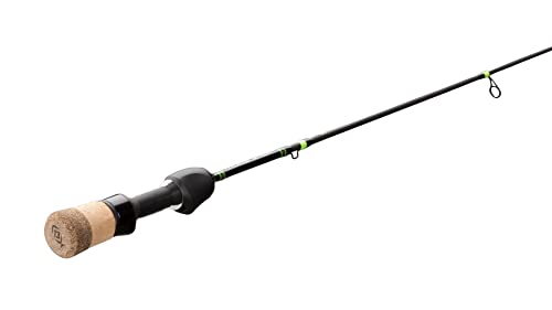 13 FISHING - Tickle Stick - Ice Fishing Rod - Gen 3 - 38" L (Light) - Hole Hopper Rod - 1/16-1/8oz - PC2 Flat-Tip Blank - TS3-38L Black