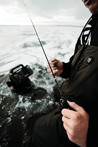 13 FISHING - Tickle Stick - Ice Fishing Rod - Gen 3 - 38" L (Light) - Hole Hopper Rod - 1/16-1/8oz - PC2 Flat-Tip Blank - TS3-38L Black