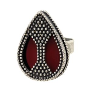 duel on jewel kayi halime tribal turkish zamak vintage womens statement big cocktail adjustable ring size 6.5 to 8.5 - boho chic fashion