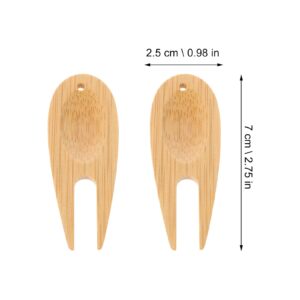 15pcs Green Bamboo Fork Bamboo Divot Fork Divot Repairing Tool Golfs Accessories Divot Repair Tool Fairway Fixator Divot Repair Fork Golfing Divot Tool Divot Fixing Tool