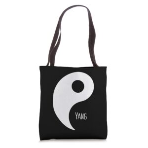 cute easy couples matching costume yin yang gift tote bag