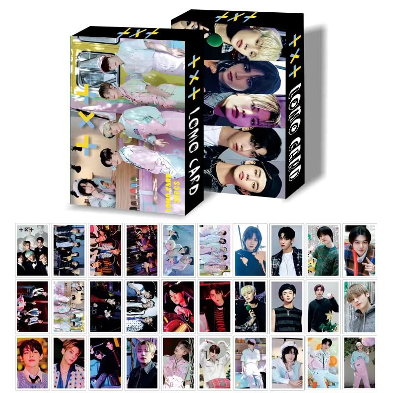 WGEEEY female Kpop TXT Gifts Set, TXT Photocard, Stickers, Bracelet, Face Shield, Rings, Pendant Necklace, Button Pin, Phone Ring Holder, Keychain