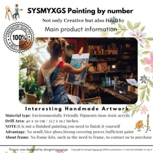 SYSMYXGS Paul Cezanne Paint by Numbers for Adults Painting by Number Oil Canvas Painting Adults' Paint-by-Number Water Colors Kits Paint by NumbersColoring paintworks