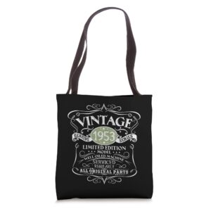 Vintage 1953 69th Birthday Gift Men Women Original Design Tote Bag