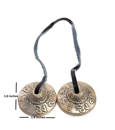 Tingsha Cymbals Bells - Easy To Play - Meditation Mindfulness Bronze Chime For Chakra Healing Sound Bath Spiritual Gifts Handcrafted Tibetan By Himalayan Bazaar