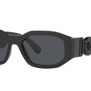 Versace Unisex Sunglasses Black Frame, Dark Grey Lenses, 53MM