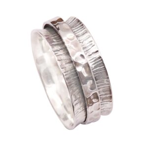 Silver Ring 925 Sterling Silver Spinner Maditation Band Beautiful Ring All Size Men Women Ring Gift Item Statement Handmade Jewelry Ring Goyal Jewels GESR41 (US-14.5)