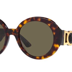 Versace Woman Sunglasses Havana Frame, Brown Lenses, 55MM