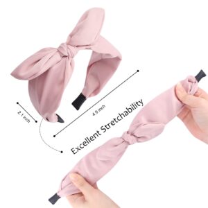 Jaciya Bow Headbands for Women Non Slip Fashion Knotted Headband with Bow Girls Bunny Ears Head Band Hair Accessories Diademas Para Mujer De Moda