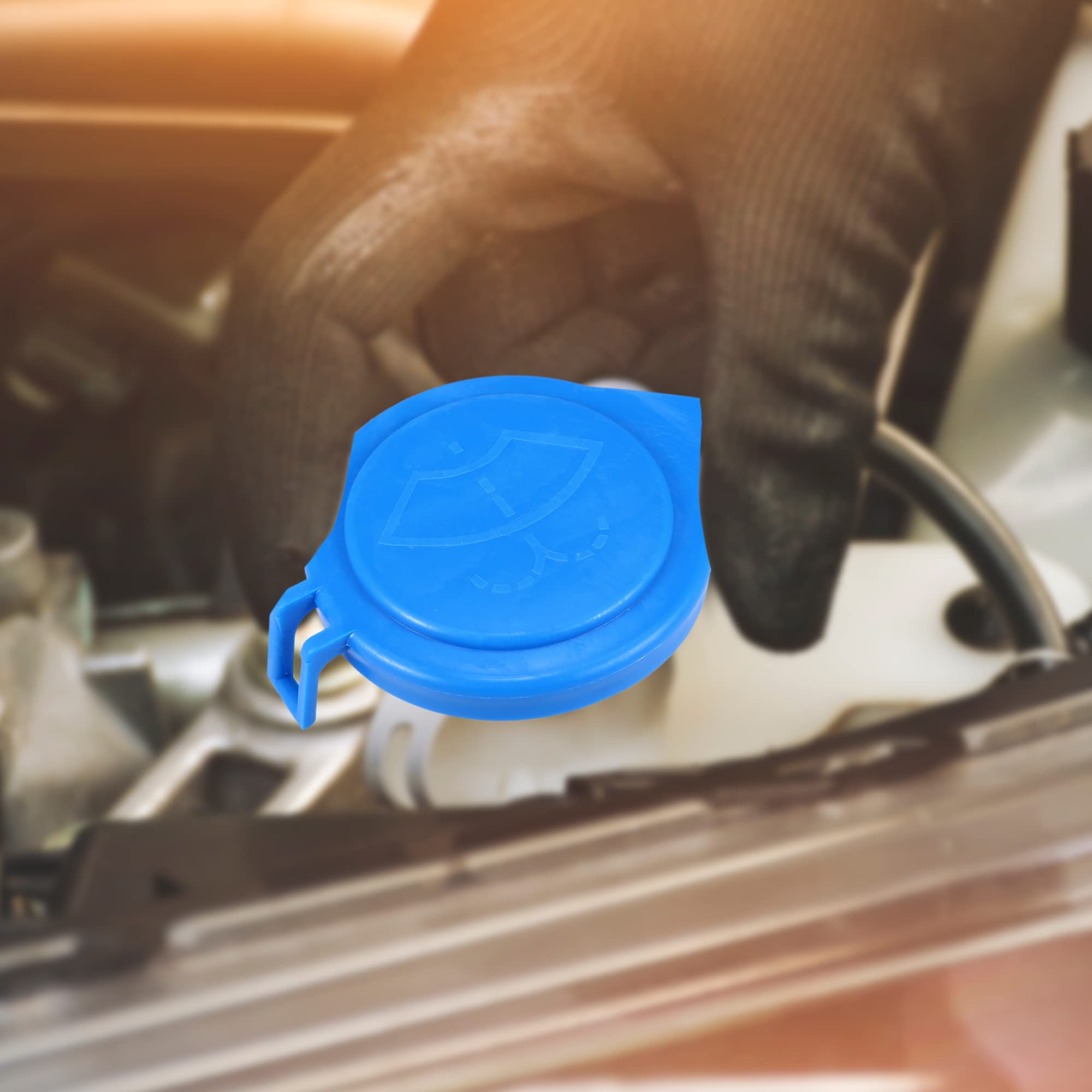 ACROPIX Windshield Washer Fluid Reservoir Bottle Cap Fit for Ford Focus - Pack of 1 Blue