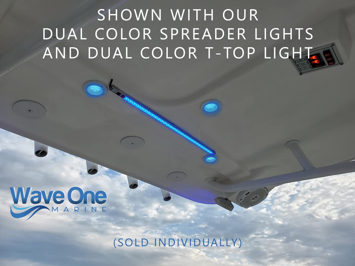 Wave One Marine | Flush Mount 3" RGBW Internal Driver LED Courtesy Boat Light | RV Accent | Interior Exterior Deck Transom Cockpit T Top | Waterproof IP67 (White Bezel)