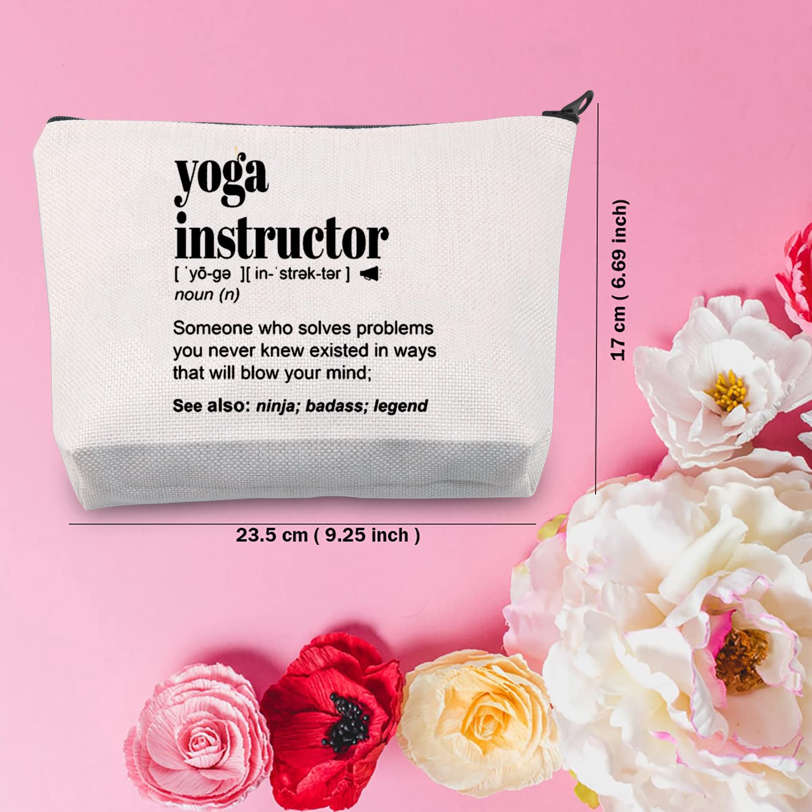 TSOTMO Yoga Instructor Zipper Pouch Makeup Bag Yoga Teacher Appreciation Gift Yoga Instructor Thank You Gift Best Yoga Instructor Ever Gift (YOGA)