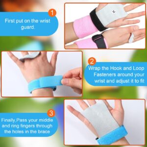 Vinsot 6 Pieces Sports Gymnastics Grips Wristbands Hand Grips Gymnastics Hand Wrist Sweatbands for Youth Girls Kids Sports Football Basketball Running Athletic Sports, 3 Colors