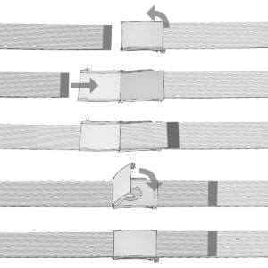 Canvas Web Belt Fully Adjustable Cut to Fit Golf Belt Flip Top Black Buckle - Black