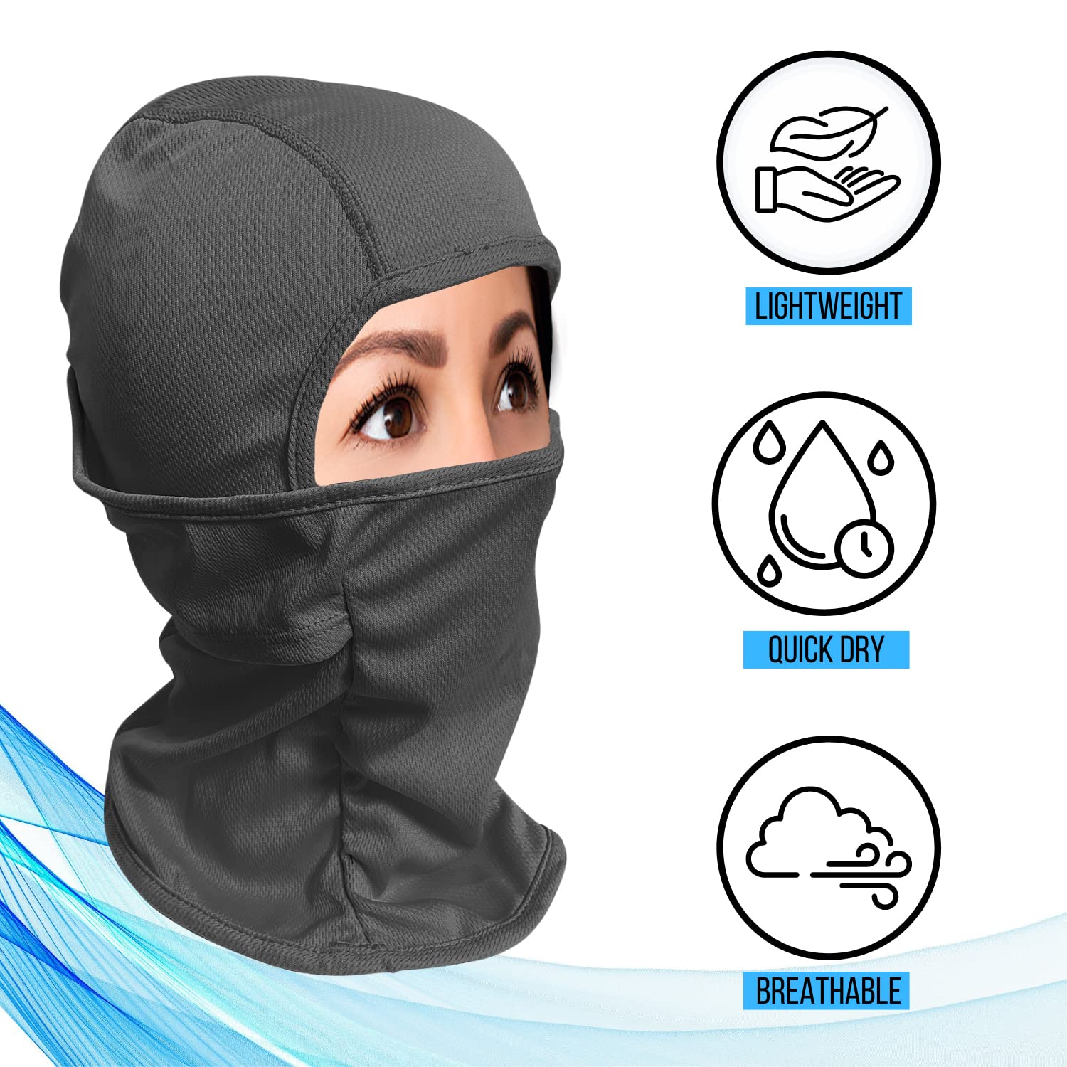 Akatsuki Ski Mask Anime Balaclava Full Face Cover Cloud Graphic Winter Sport Headwear Black