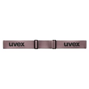 uvex mirrored anti-fog OTG ski & snowboard goggles with UV protection for women & men, elemnt FM, antique rose mat/silver-blue