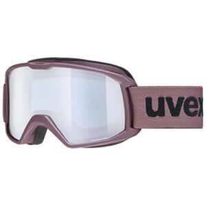 uvex mirrored anti-fog otg ski & snowboard goggles with uv protection for women & men, elemnt fm, antique rose mat/silver-blue