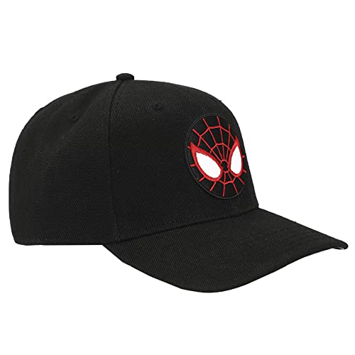 Marvel Comic Book Spiderman Miles Morales Mask Black Snapback Hat