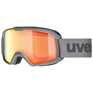 uvex unisex-adult, elemnt fm ski goggles, rhino mat/orange-orange, one size