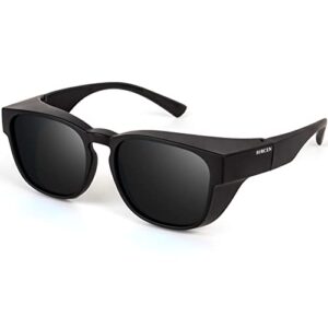 bircenpro polarized fit over sunglasses: wrap around over glasses sunglass for men women uv protection