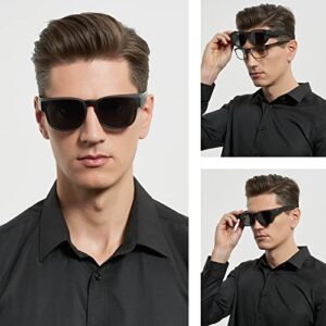 Bircenpro Polarized Fit Over Sunglasses: Wrap Around Over Glasses Sunglass for Men Women UV Protection