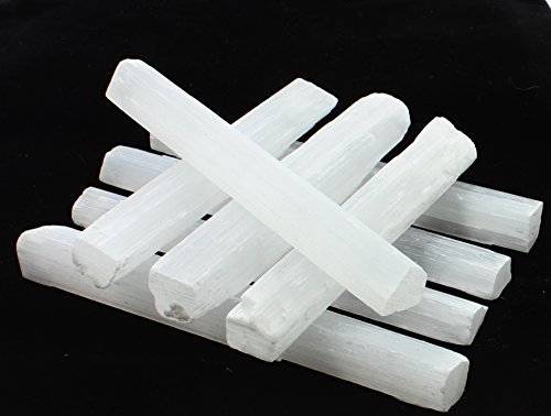 Pachamama Essentials Selenite Sticklets 10 Pieces - 3-4 inches Bulk Sale - Healing Stone