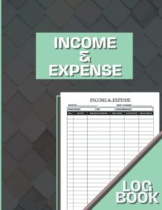 incom and expense log book: monthly accounting ledger book for small business and personal finance, bookkeeping record book to track your finance, ... entries accounting, expenses tracker notebook